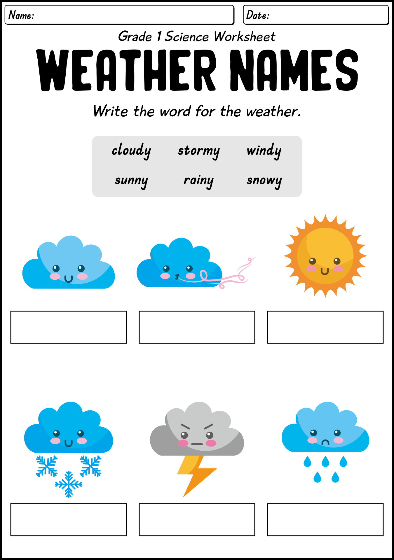 Printable First Grade Science Worksheets Printable First Grade Science Worksheets
