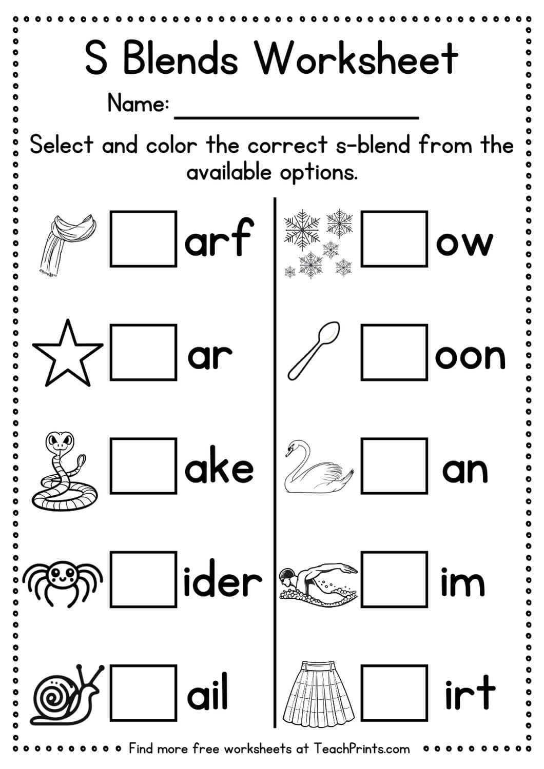 Blends Worksheets Preschool Blends Worksheets Preschool