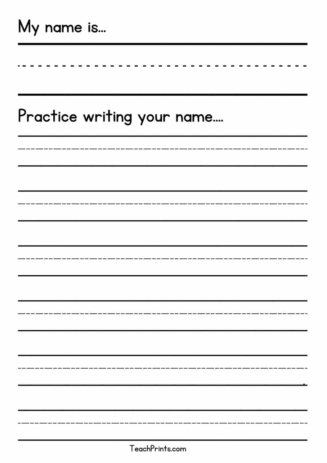 Free Printable Handwriting Name Worksheets Free Printable Handwriting Name Worksheets