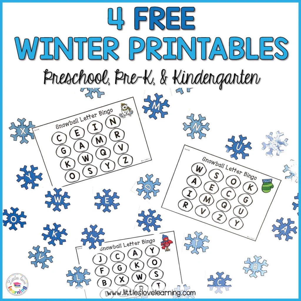 Preschool Winter Language Printable Activities Preschool Winter Language Printable Activities