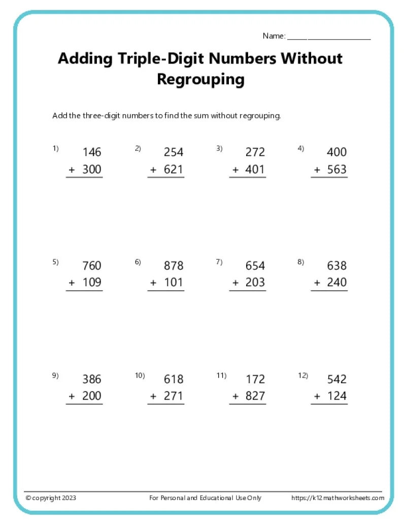 4th Grade Math Worksheets Printable 4th Grade Math Worksheets Printable