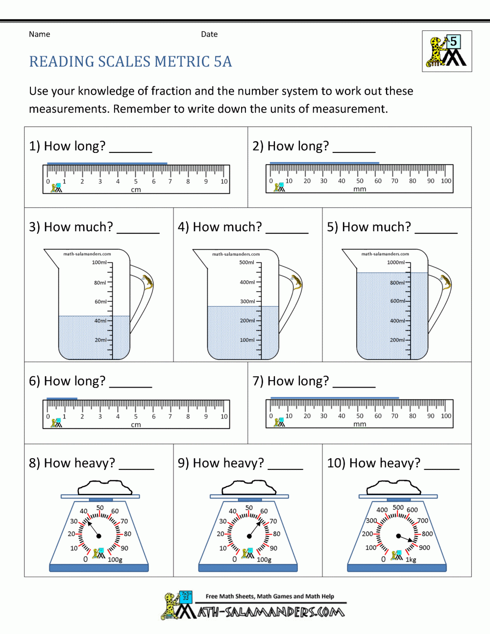 5th Grade Customary Length Worksheets Printable 5th Grade Customary Length Worksheets Printable