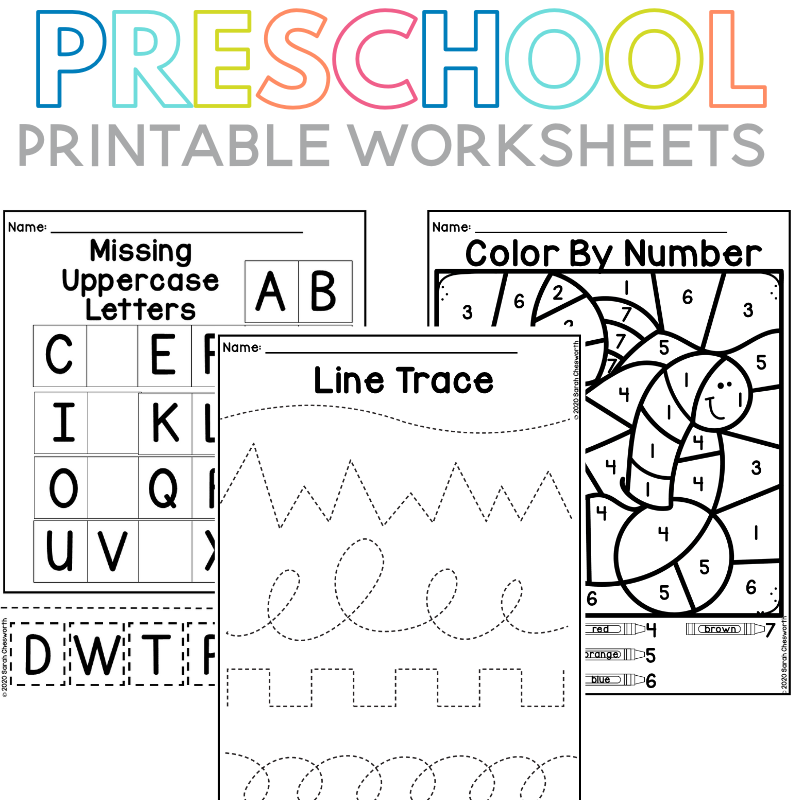 Preschool Free Download Worksheets