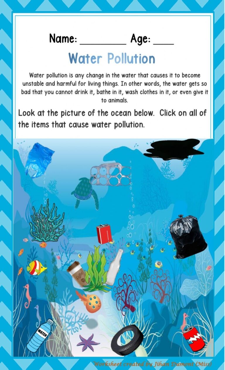 8 Ocean Clean Up Ideas Ocean Pollution Activities Worksheets