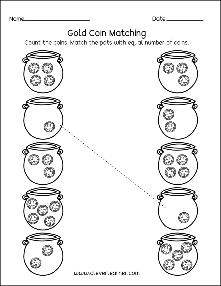 A Variety Of Activity Sheets On St Patricks Day For Preschools