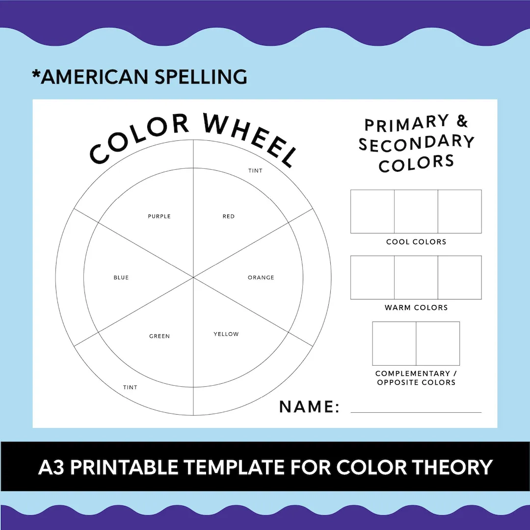 Printable Color Theory Worksheet Printable Color Theory Worksheet