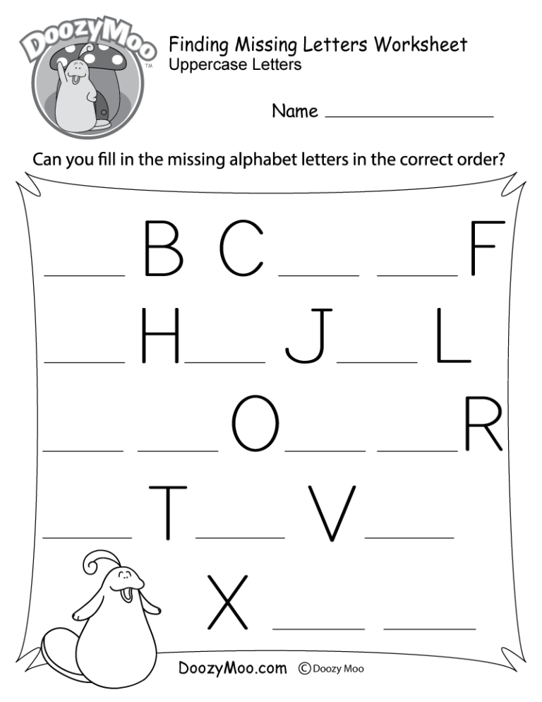 Alphabet Worksheets Free Printables Doozy Moo