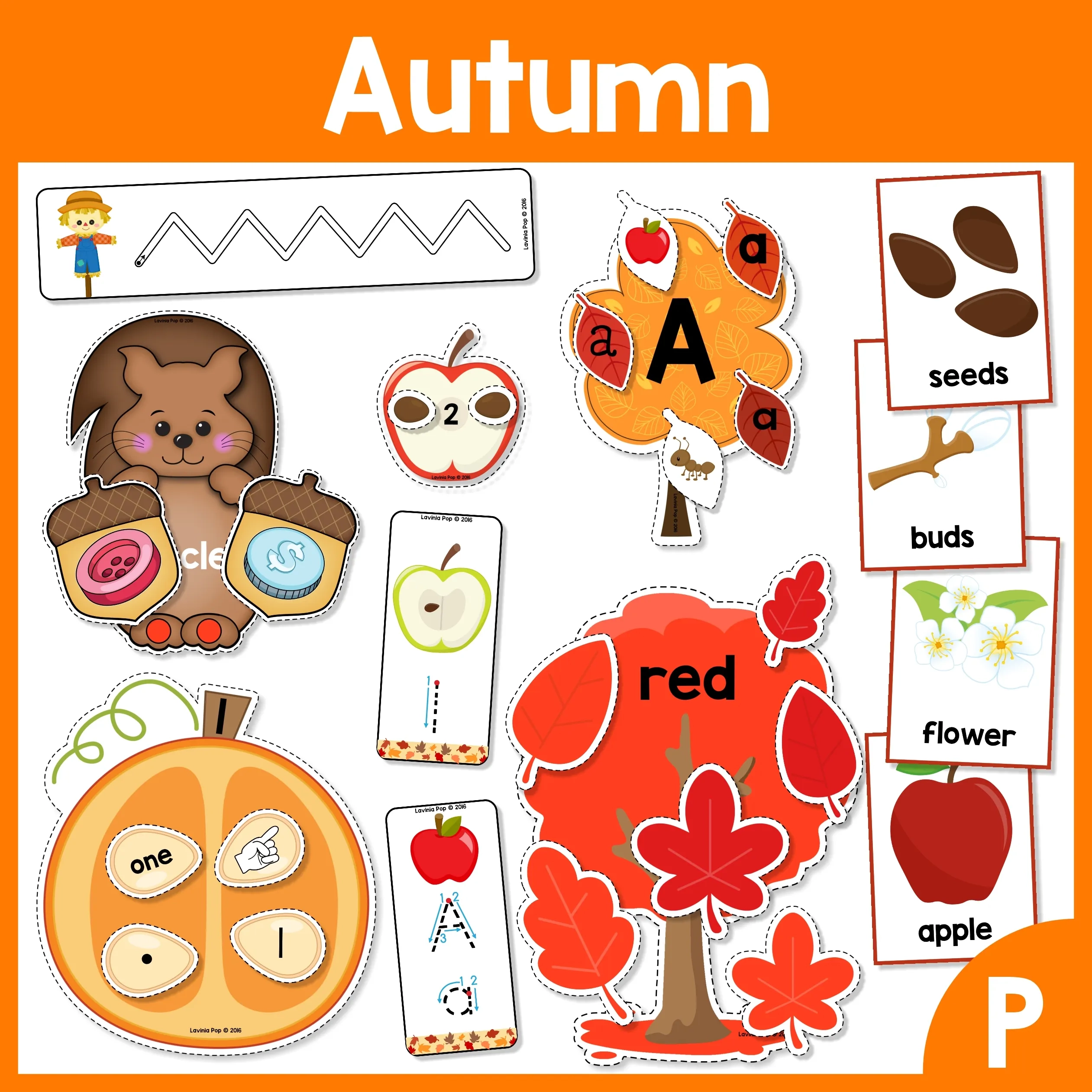 Printable Fall Lower Preschool Activities