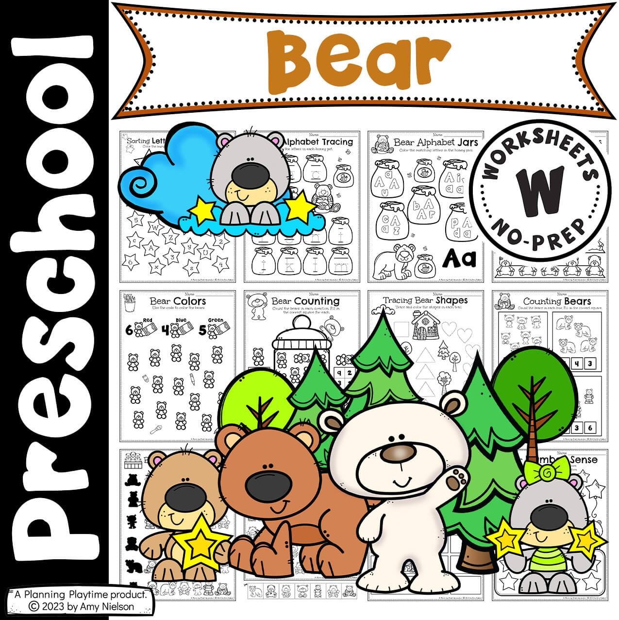 Matching Bear Worksheets For Preschool