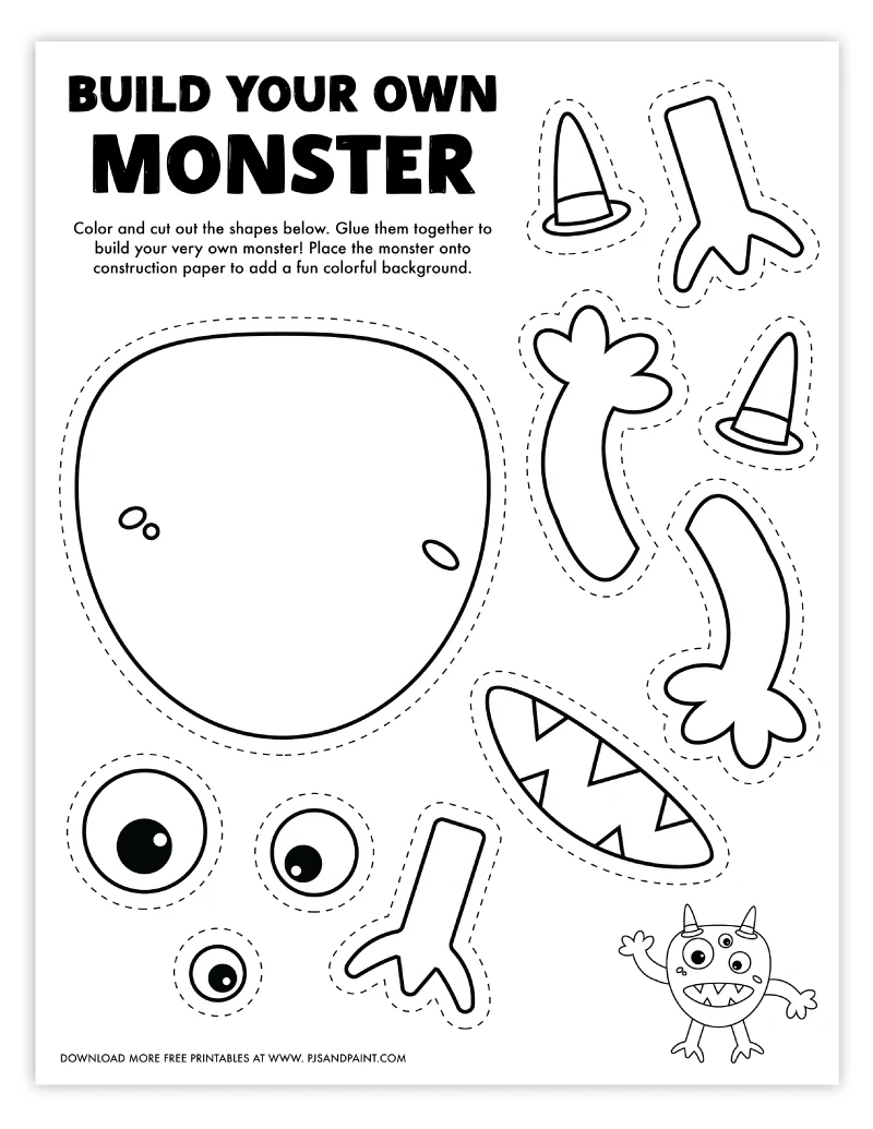 Monster Worksheet For Preschool Monster Worksheet For Preschool