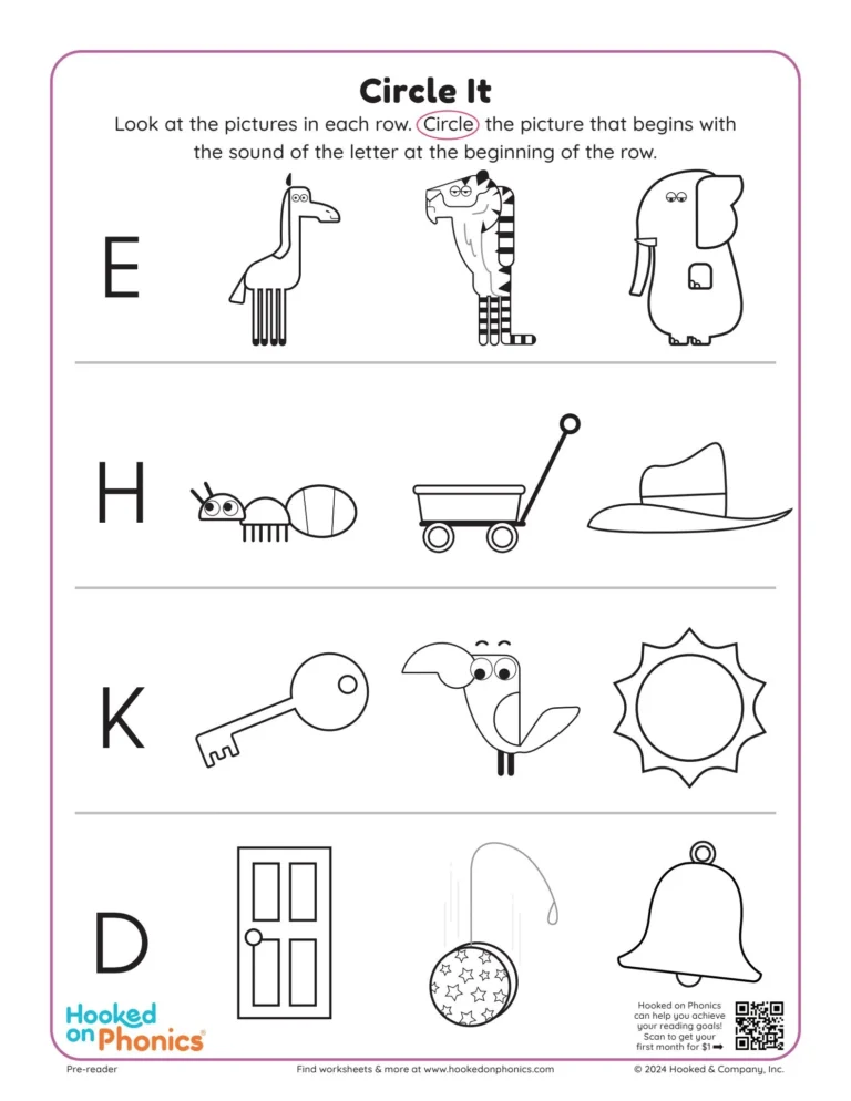 Capital Letters Circle It 1 Worksheet Hooked On Phonics