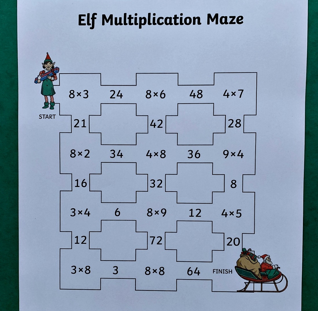 Multiplication Maze Worksheets Twinkl Answer Key