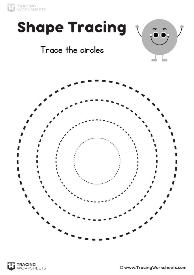 Circle Tracing Worksheets 10 Circle To Trace