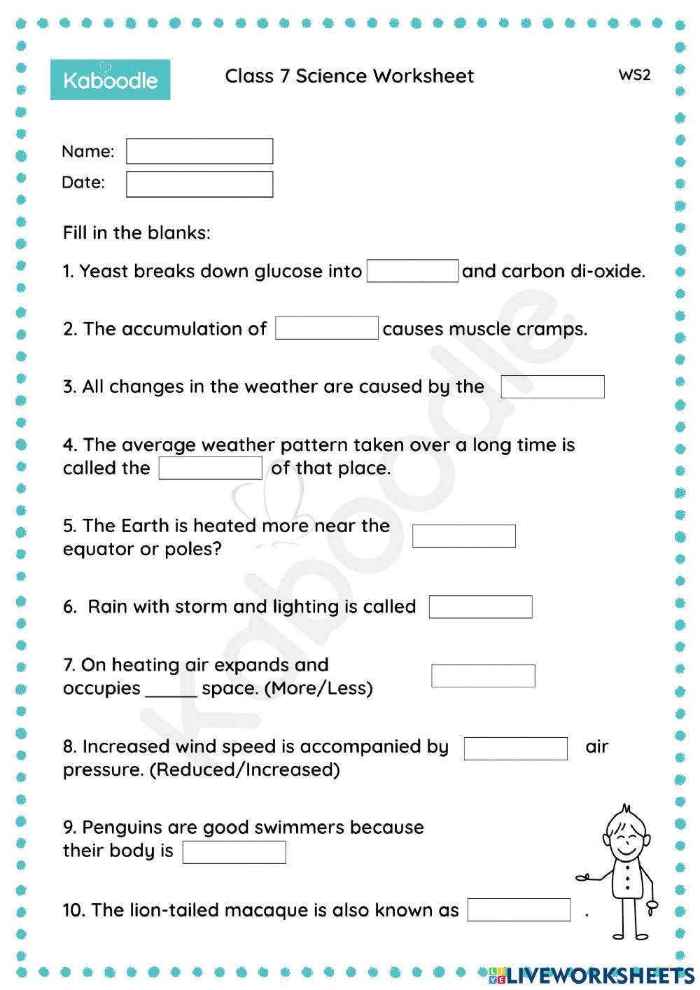 Free Printable 7th Grade Worksheets Science Free Printable 7th Grade Worksheets Science