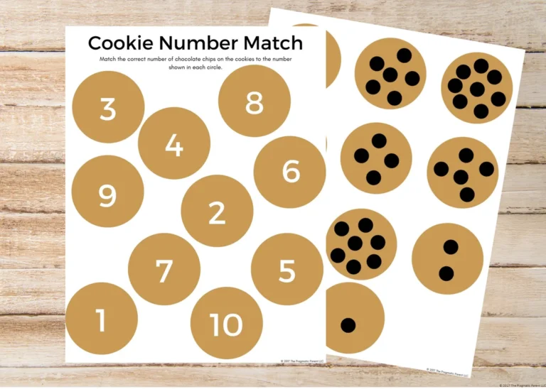 Cookie Counting Number Worksheet The Pragmatic Parent