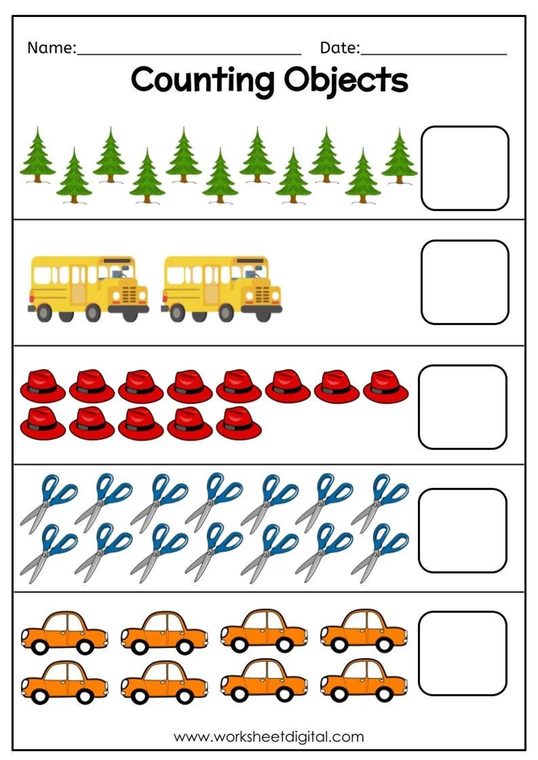 Preschool Counting Worksheets 1-20 Preschool Counting Worksheets 1-20