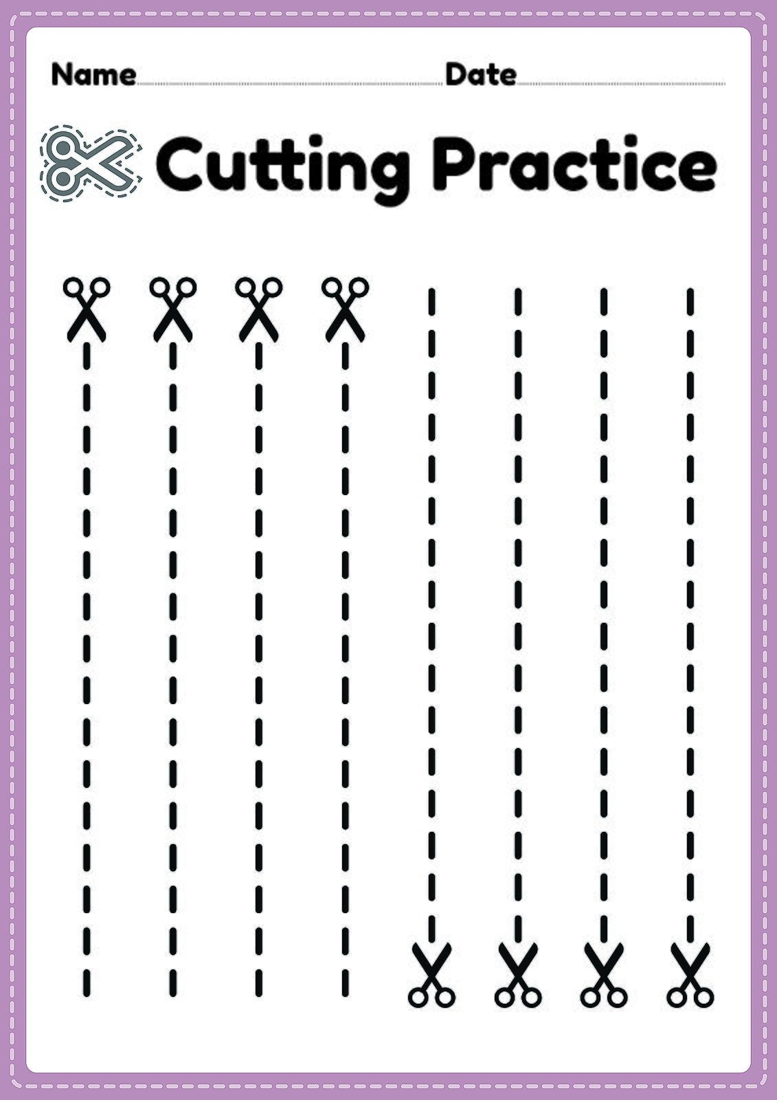 Printable Cutting Practice For Preschoolers Printable Cutting Practice For Preschoolers