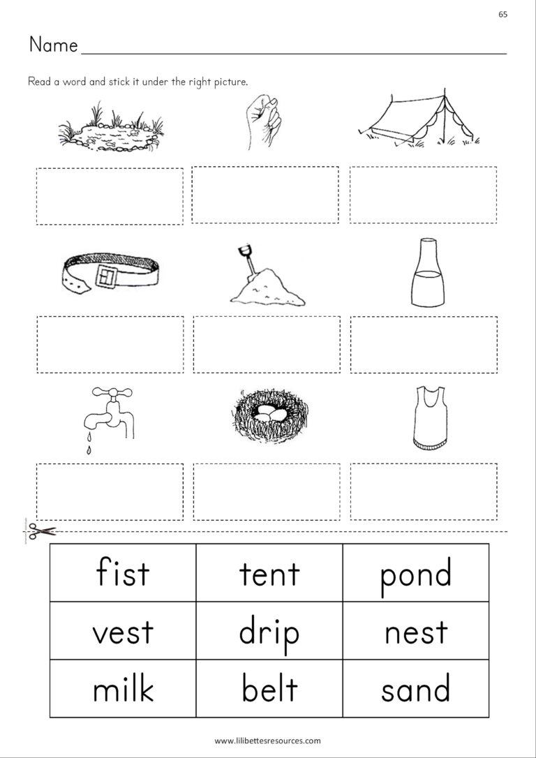 CVCC Words Worksheets SOUND IT OUT PHONICS