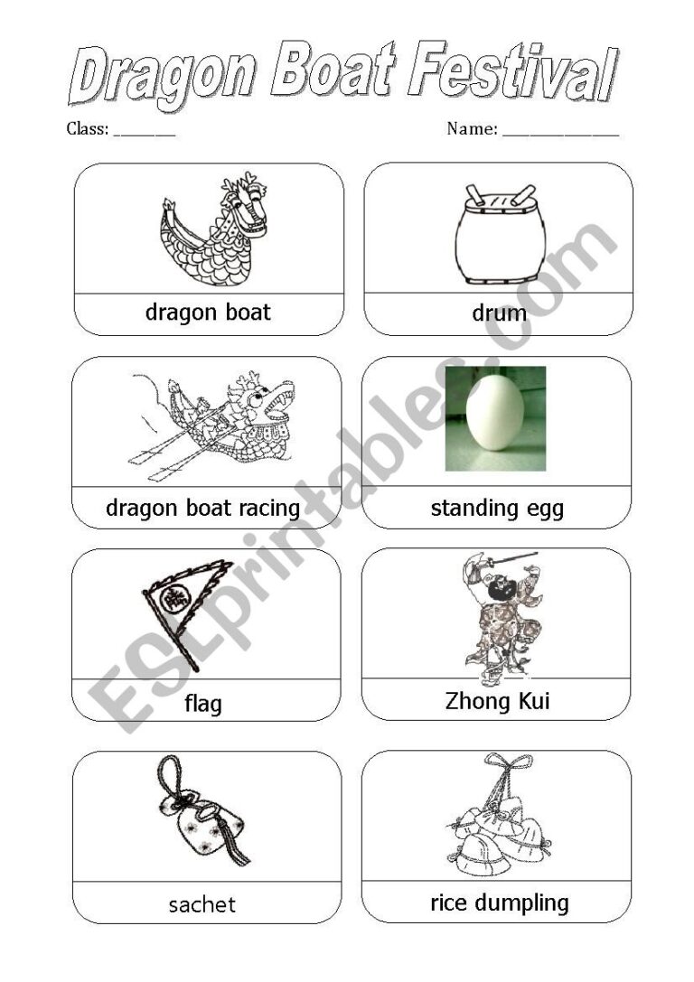 Dragon Boat Festival Worksheet Coloring Pages ESL Worksheet By Acesuperv