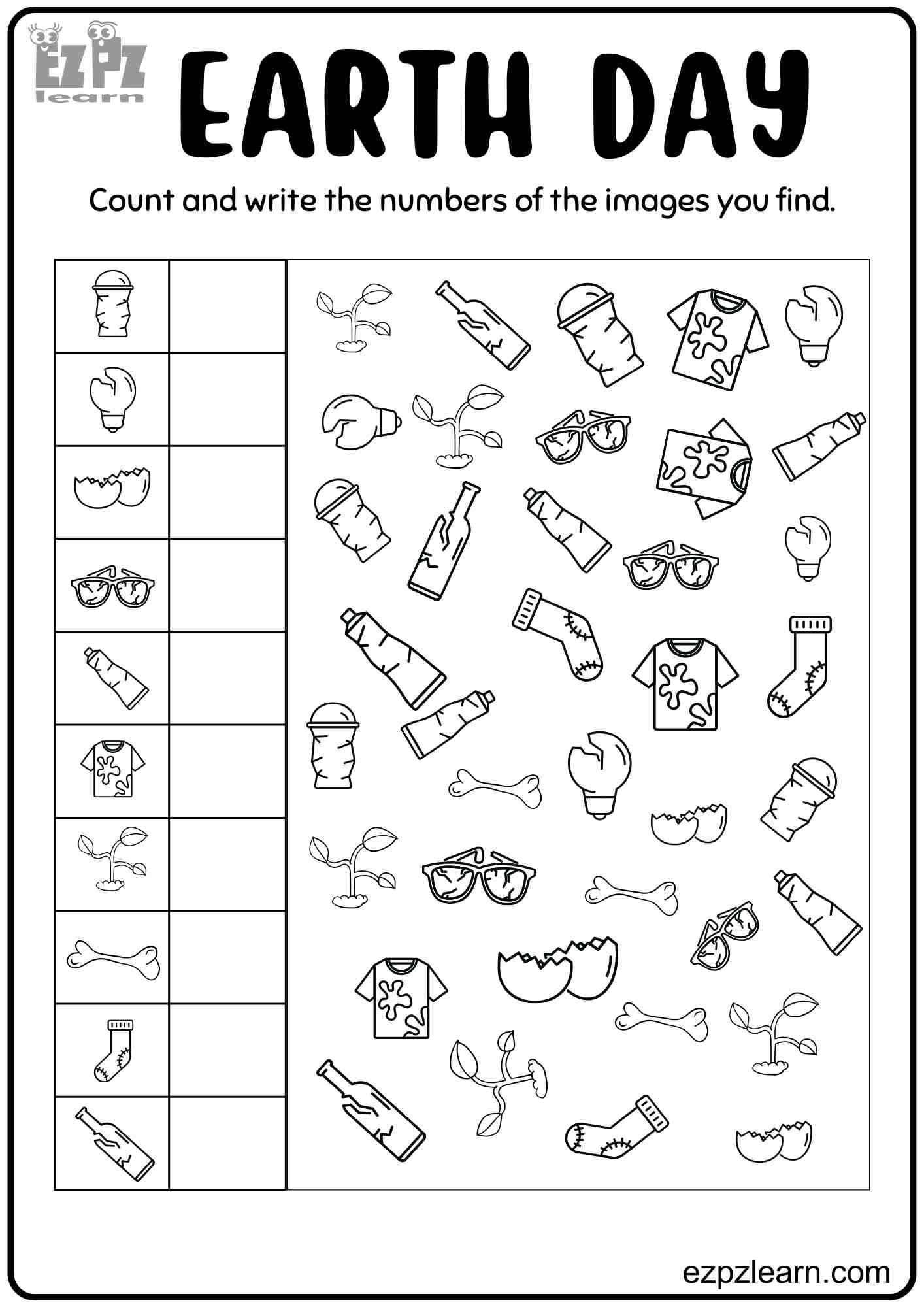 Printable Earth Day Worksheets Printable Earth Day Worksheets