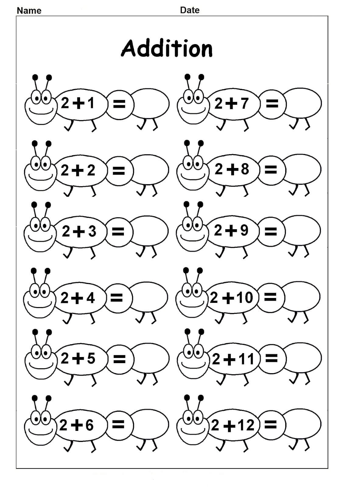 Easy Printable Math Worksheets For Kindergarten Easy Printable Math Worksheets For Kindergarten