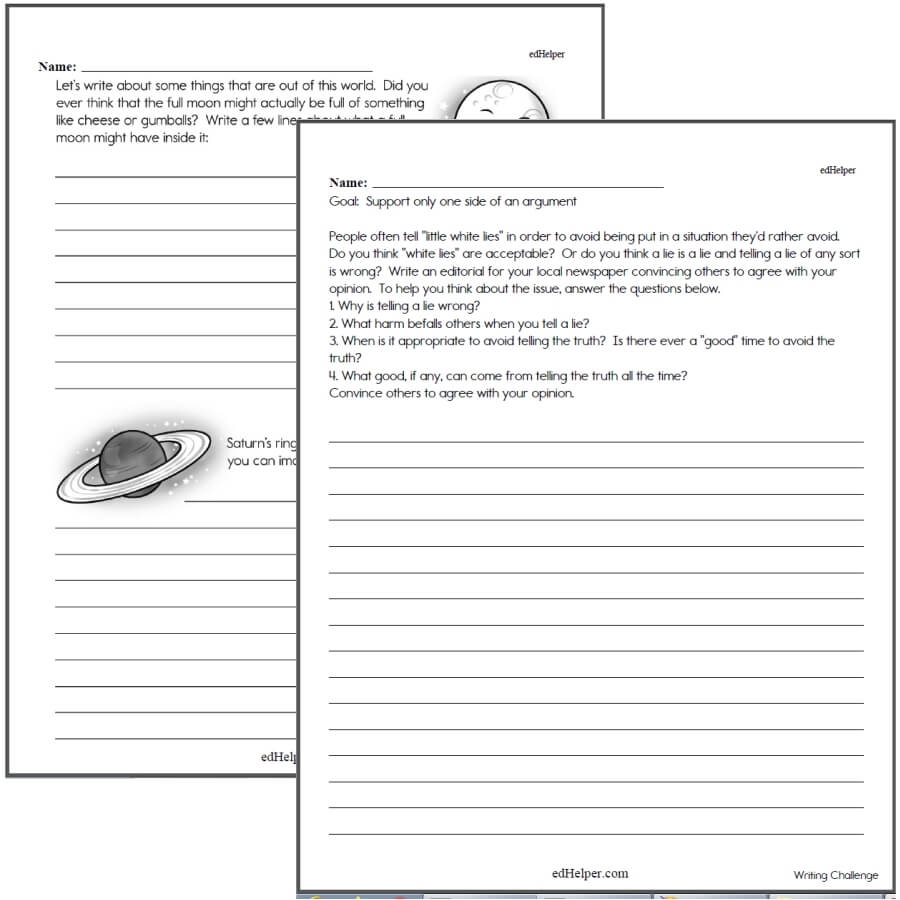 Free Printable Grade 4 Writing Worksheets