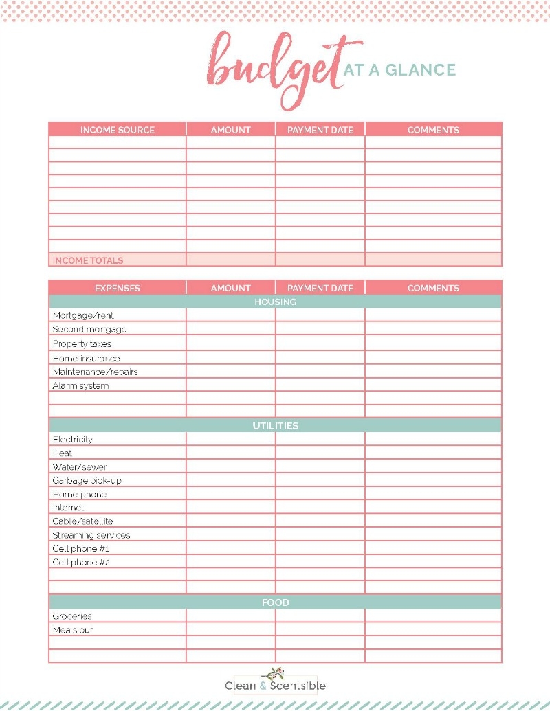 Printable Budget Binder Worksheets Printable Budget Binder Worksheets