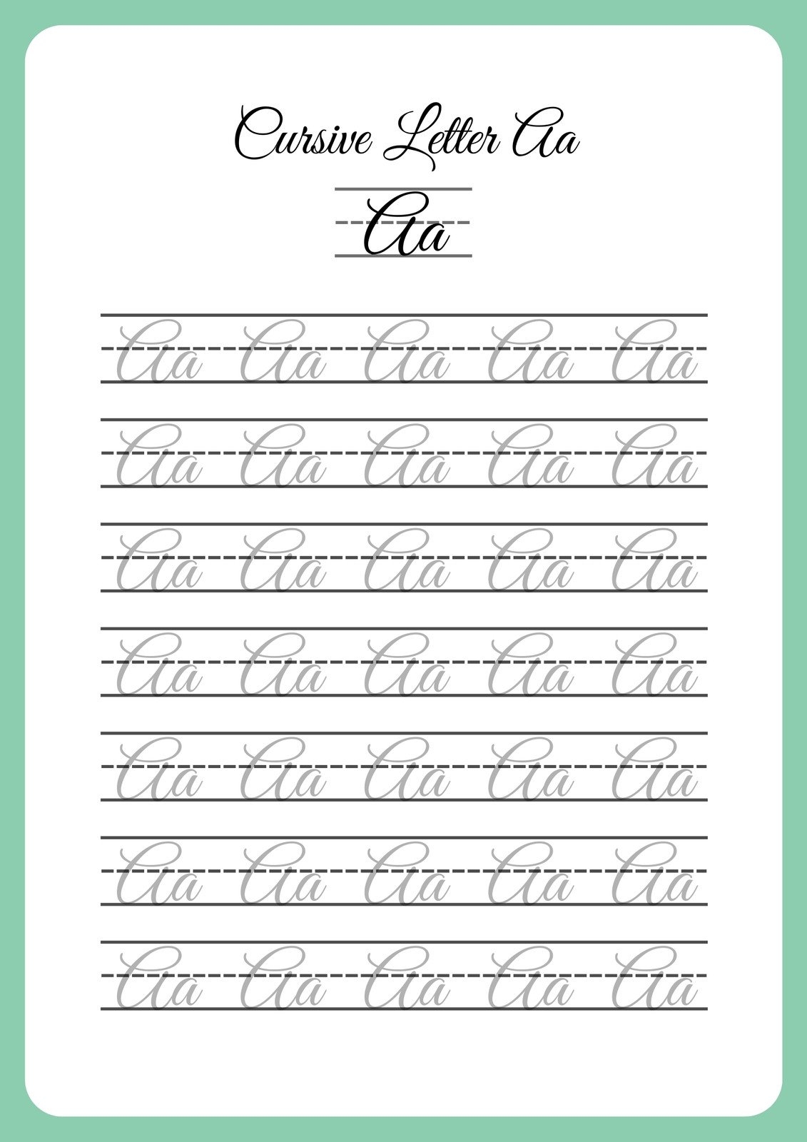 Customize Cursive Handwriting Worksheets Printable Customize Cursive Handwriting Worksheets Printable