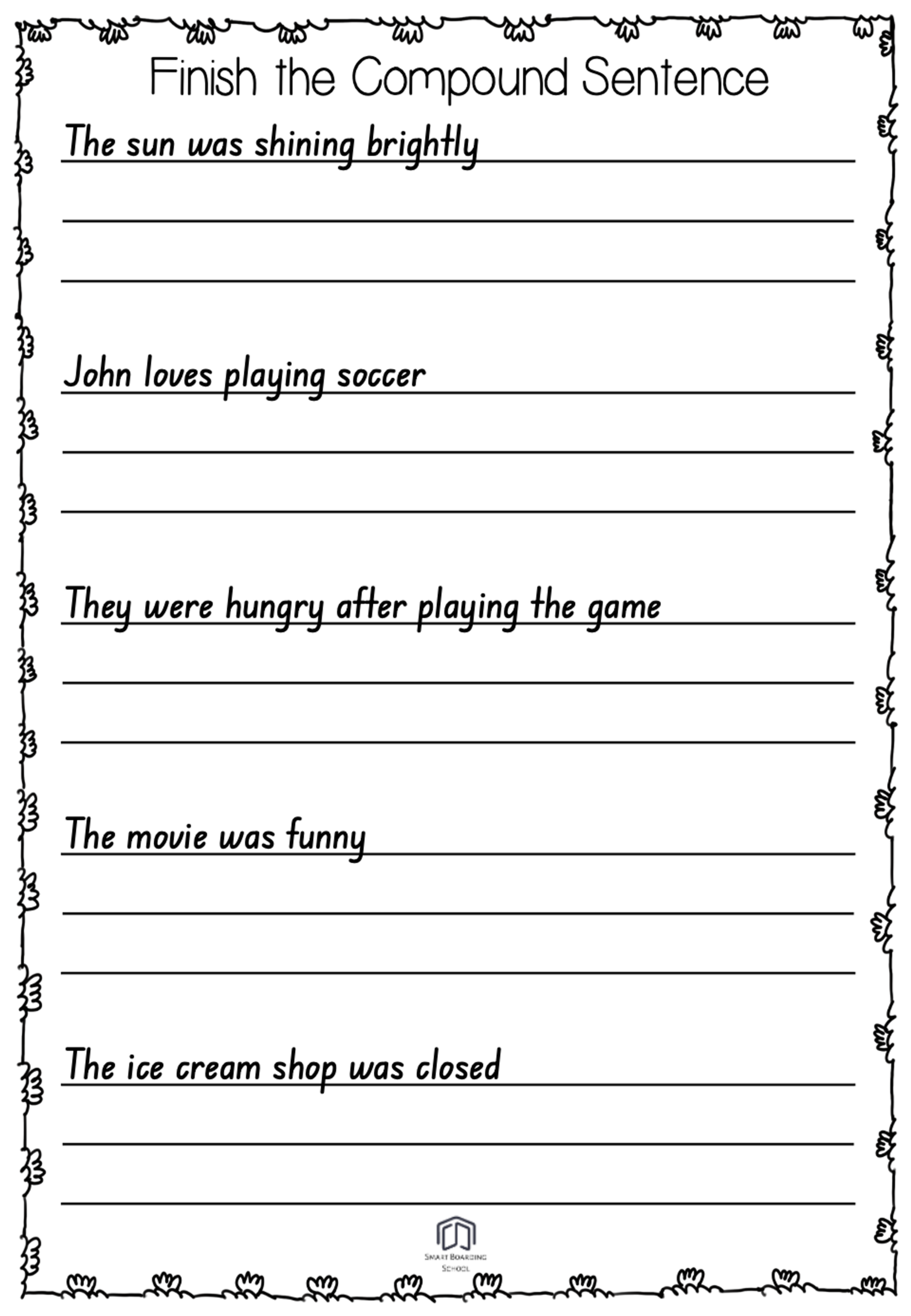 Free Printable Finish The Sentence Worksheets Free Printable Finish The Sentence Worksheets