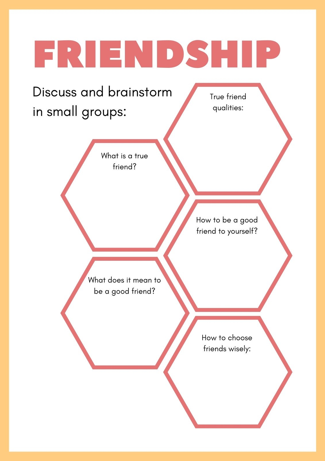Friendship Worksheets Free Printable Friendship Worksheets Free Printable