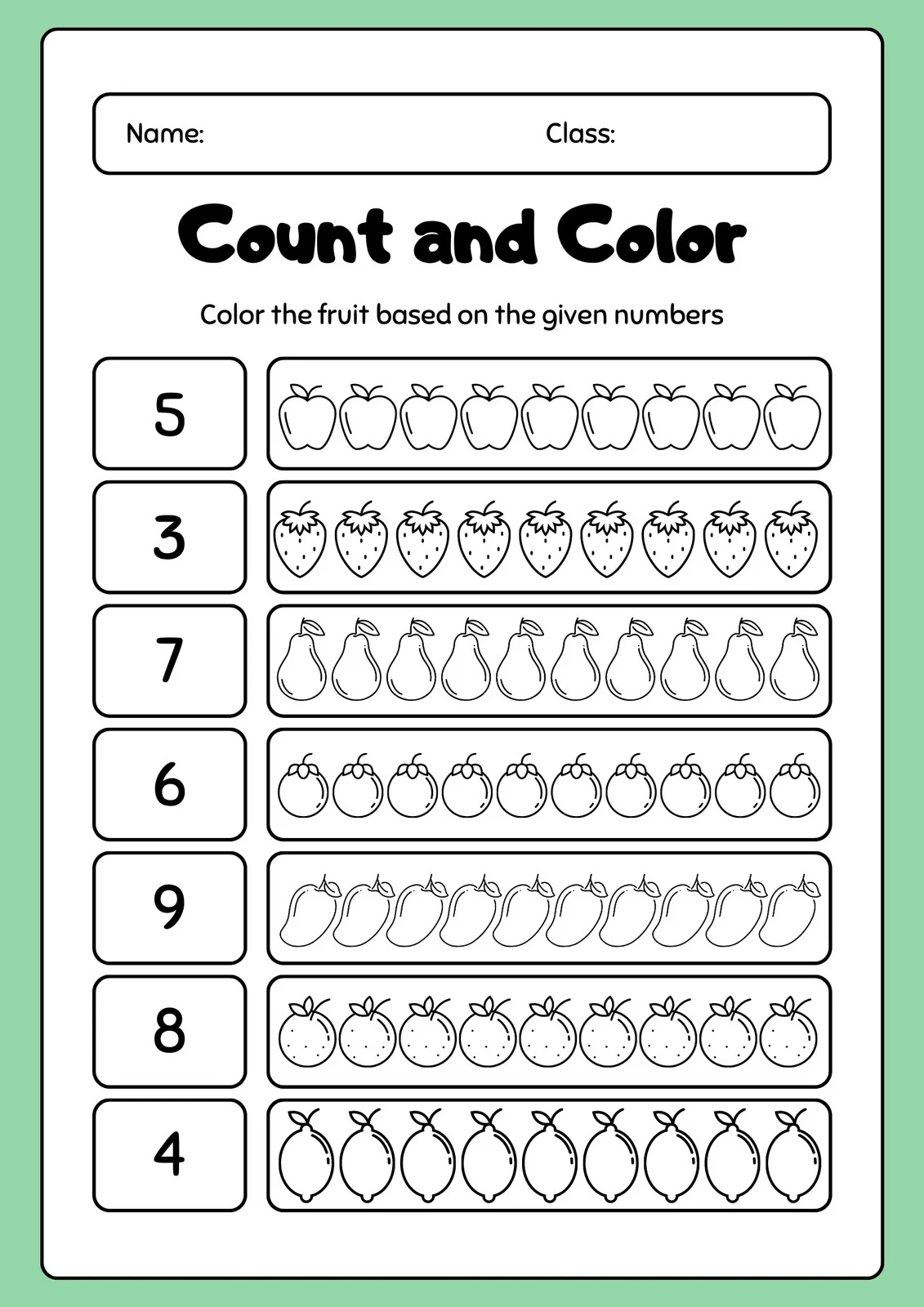 Easy Printable Kindergarten Worksheets Easy Printable Kindergarten Worksheets