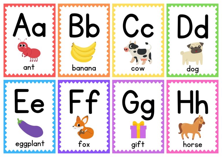 Free Customizable Alphabet Flashcard Templates Canva