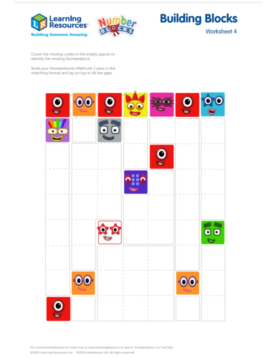 Numberblocks Worksheets Printable Numberblocks Worksheets Printable