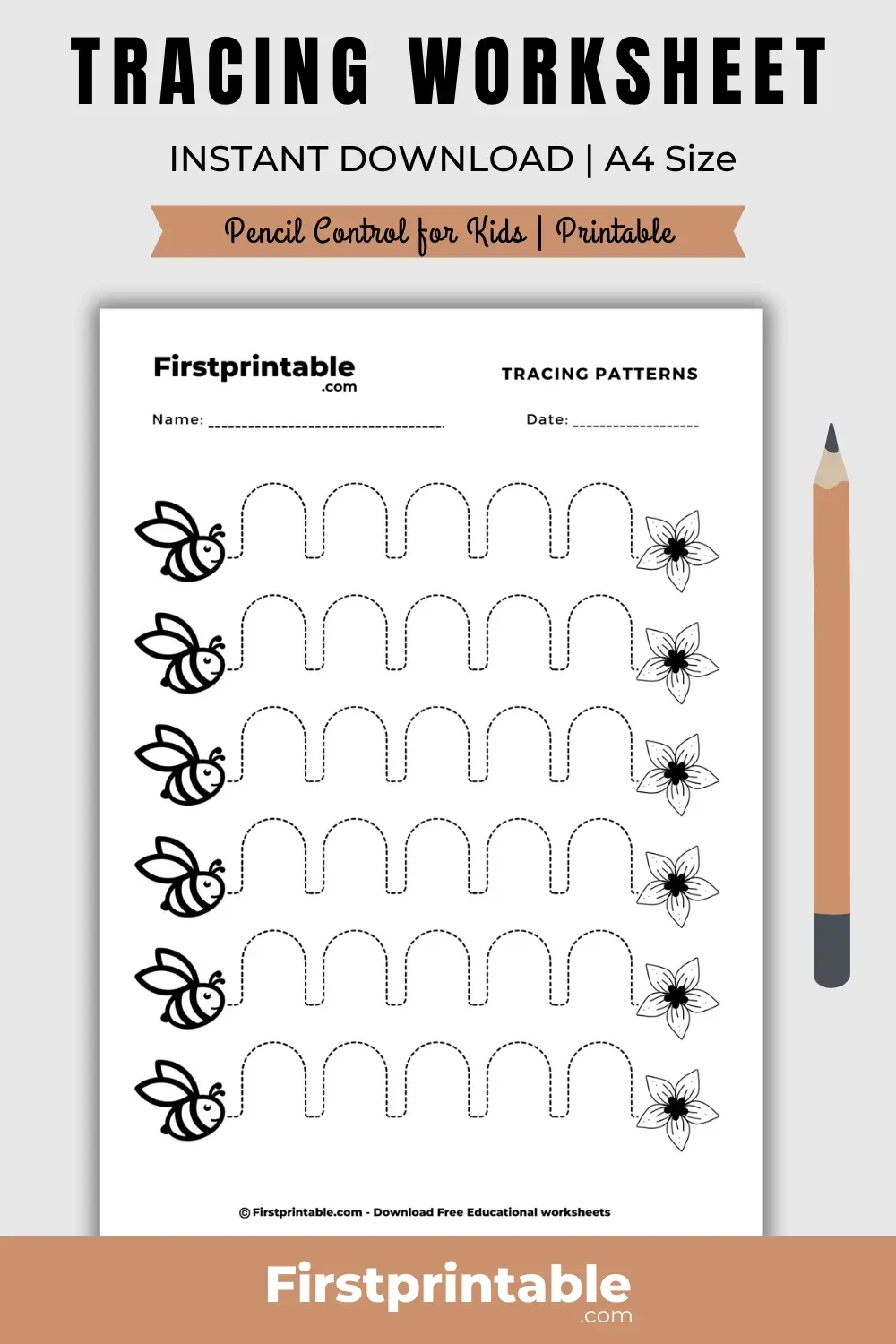 Free Printable Pencil Control Worksheet Free Printable Pencil Control Worksheet