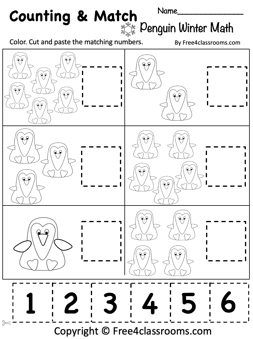 Penguin Math Worksheets For Kindergarten Penguin Math Worksheets For Kindergarten