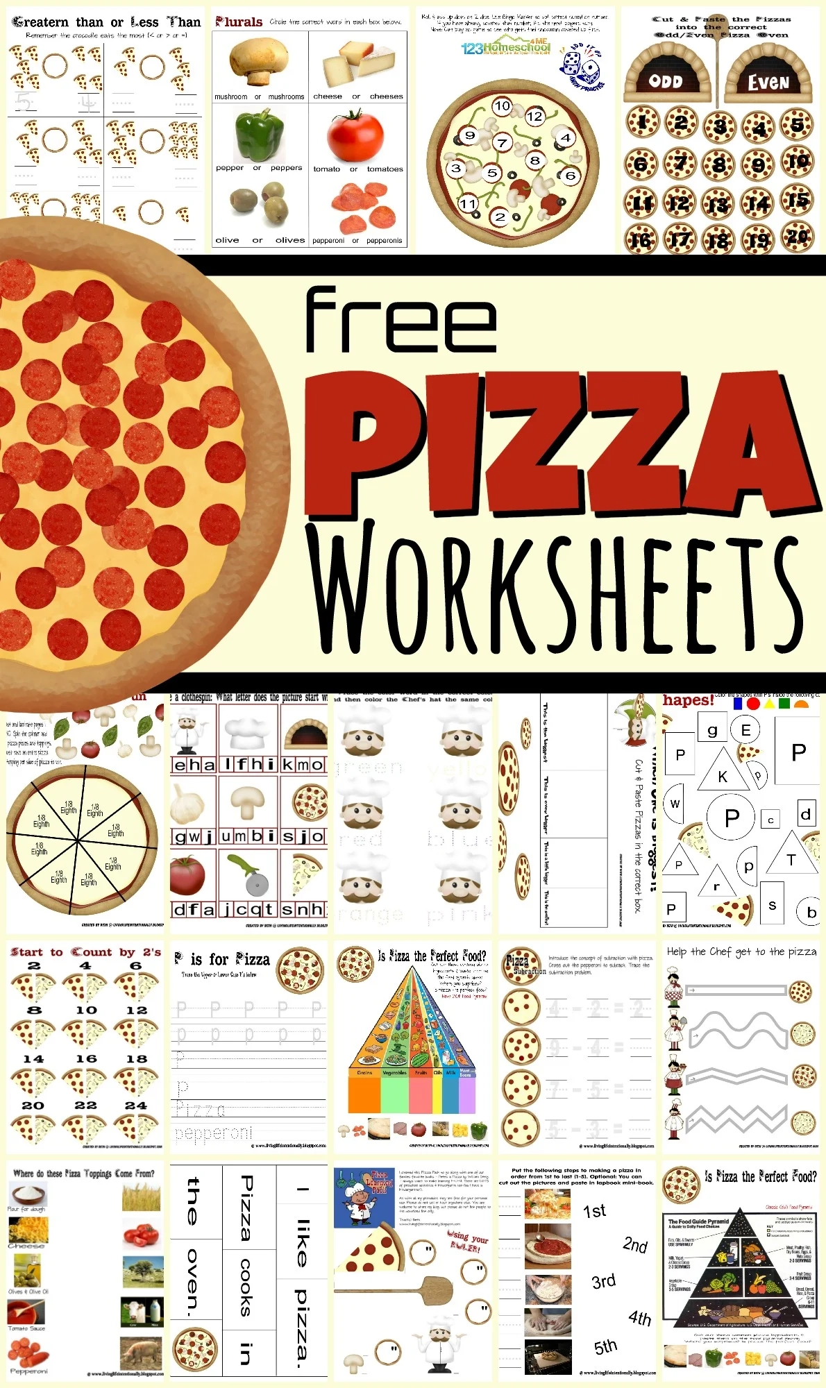 Pizza Worksheets For Preschoolers Pizza Worksheets For Preschoolers