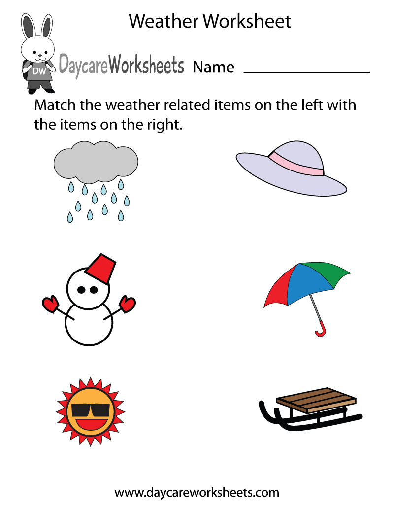 Weather Related Worksheets For Preschoolers Weather Related Worksheets For Preschoolers
