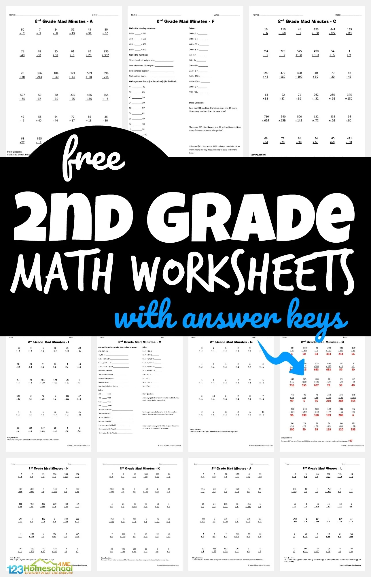 Grade 2 Math Worksheets Free Grade 2 Math Worksheets Free