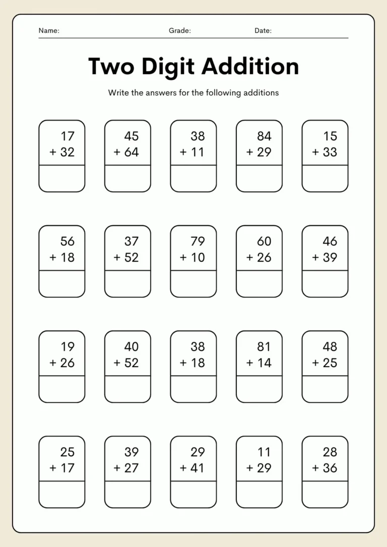 Free Printable 2nd Grade Math Worksheets Canva