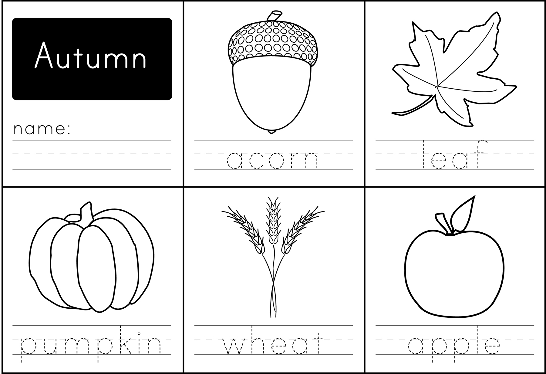 Fall Worksheets Free Printable Fall Worksheets Free Printable