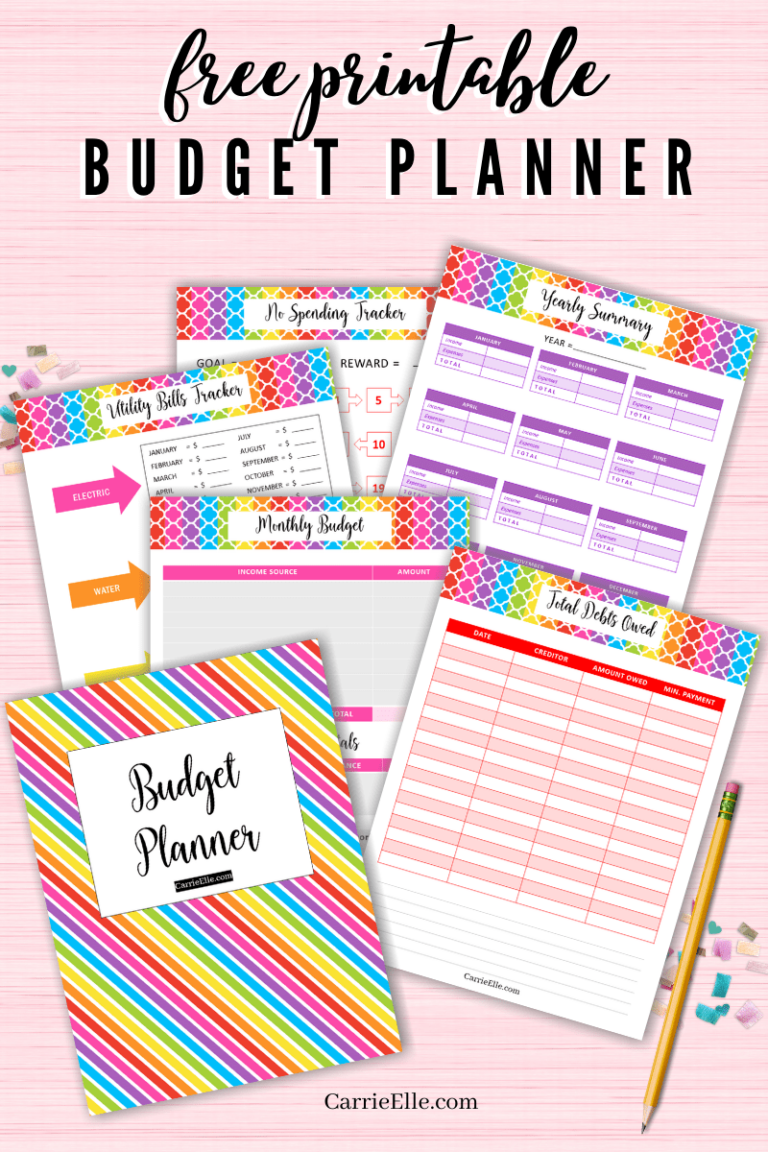 Free Printable Budget Planner Carrie Elle