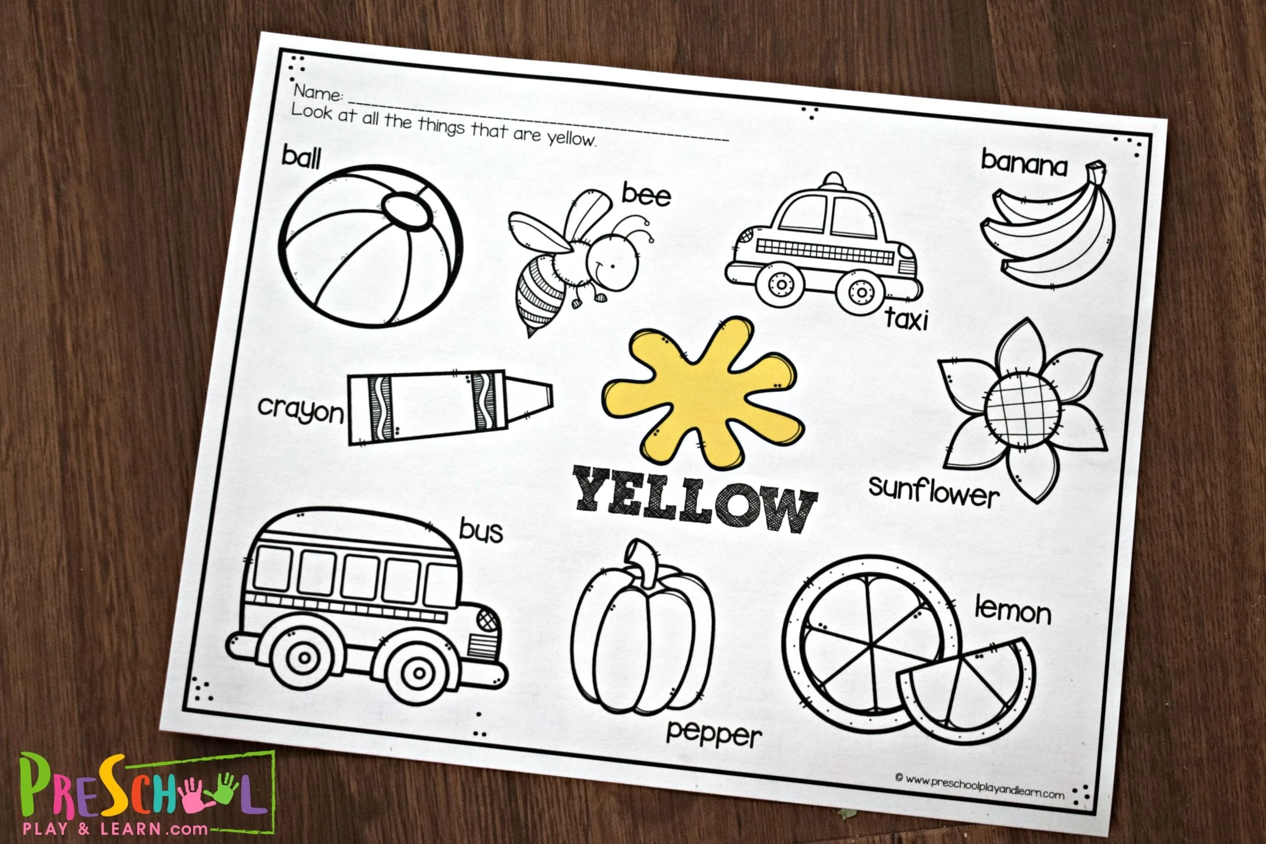 Pre-K Free Printable Color Worksheets Pre-K Free Printable Color Worksheets