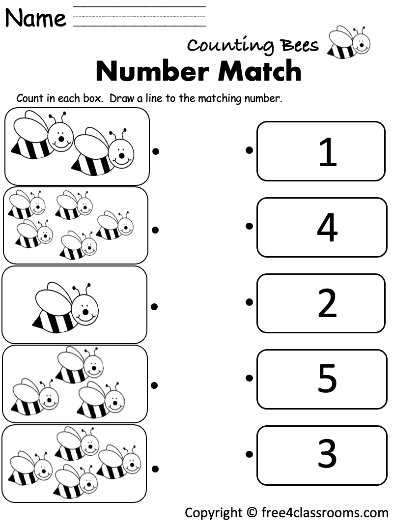 Number Activity For Preschool Worksheets