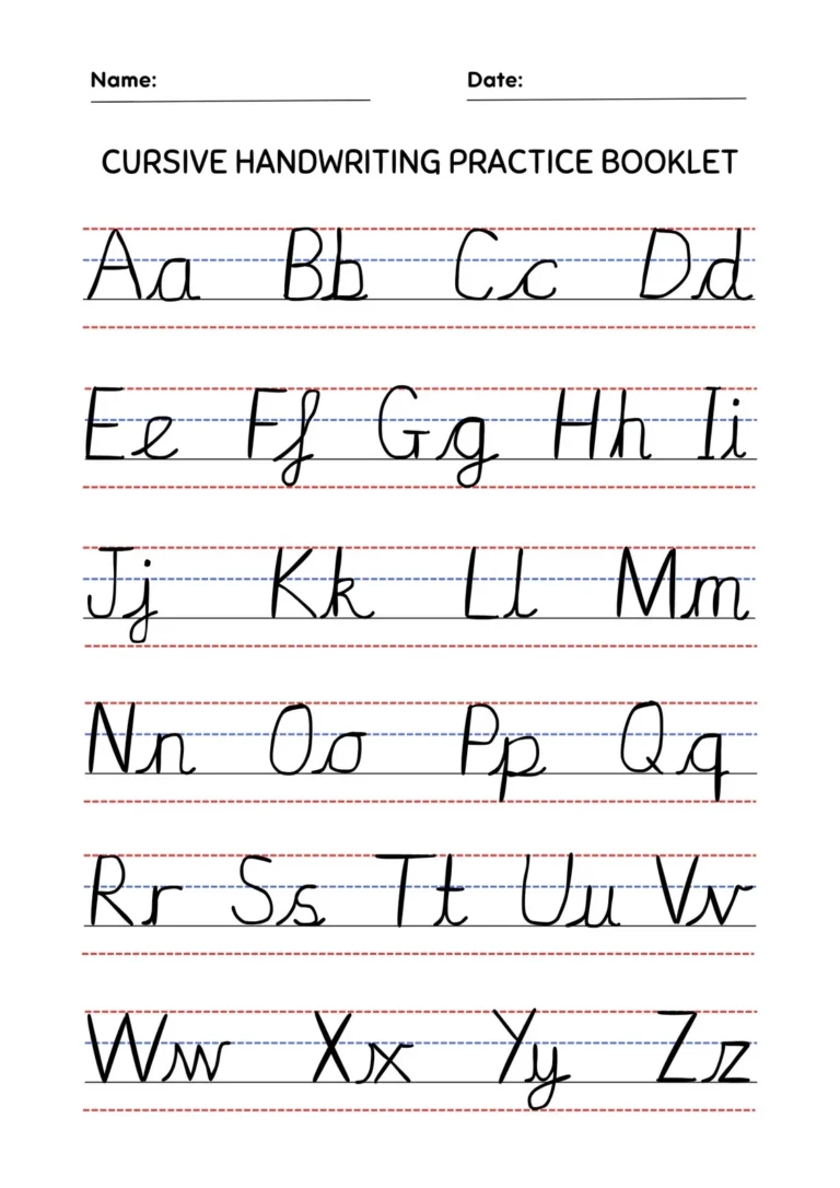 Free Printable Cursive Writing Worksheet Templates Canva