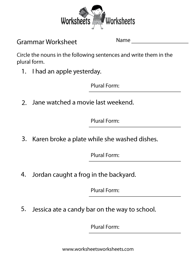 Grammar Printables Worksheets Grammar Printables Worksheets
