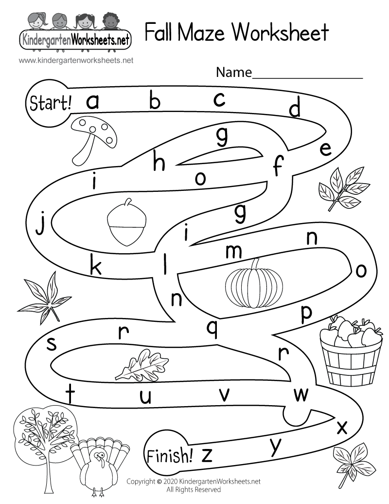 Printable Worksheet Maze Kindergarten Printable Worksheet Maze Kindergarten