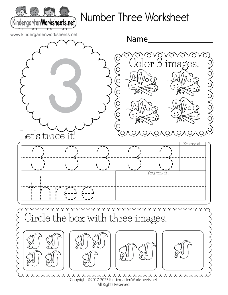 Printable Number 3 Worksheets Printable Number 3 Worksheets