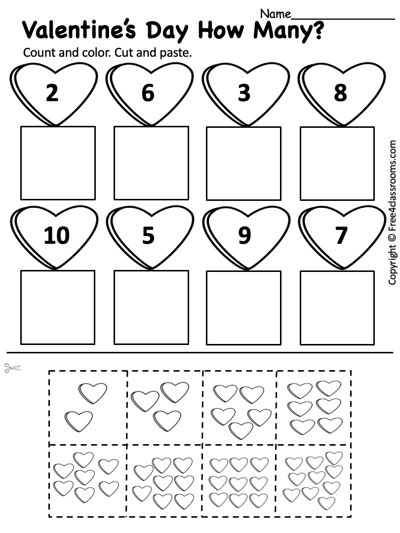 Preschool Valentine's Day Worksheet Preschool Valentine's Day Worksheet