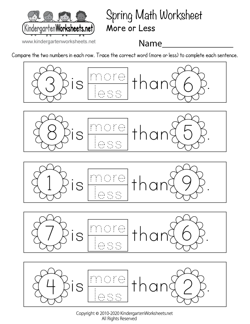 Free Printable Spring Math Worksheets Free Printable Spring Math Worksheets