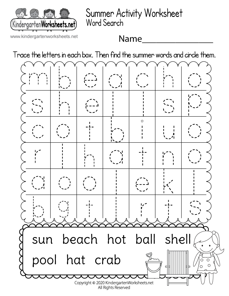 Summer Theme Worksheets Free Printable Kindergarten Summer Theme Worksheets Free Printable Kindergarten